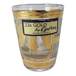 22 Karat Gold Culver Kennedy Nasa Space Center Space Shuttle Shot Glass